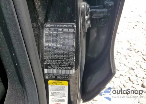 2016 Land Rover Discovery Sport Se z USA, uszkodzony, nr VIN SALCP2BG4GH576998